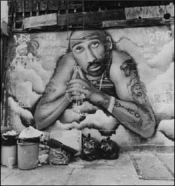 A tribute to Tupac in the Lower East Side of New York City